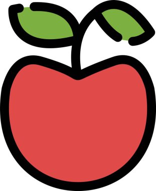 Doldurulmuş elma meyvesi simgesi - taslak biçimi