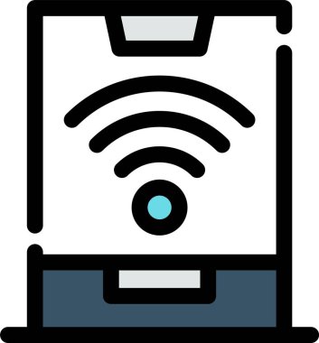 Kablosuz ağ simgesi. vektör illüstrasyonu