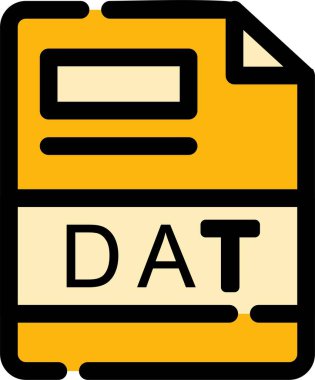 dosya biçimi simgesi, vektör illüstrasyonu