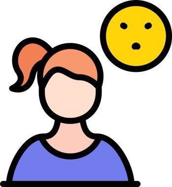 Kadın yüz simgesi, dış hat biçimi