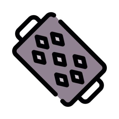 Çikolata parçalı ikon renk taslak vektörü. Çikolata parçaları. yiyecek