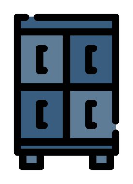 depolama kutuları düz simge beyaz arkaplan, vektör, resimleme izole