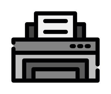 Yazıcı. Web simgesi basit illüstrasyon