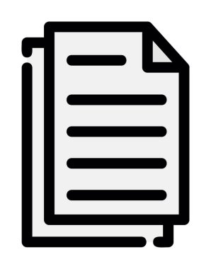 belge simgesi vektörü. Web siteniz için izole edilmiş vektör sembolü