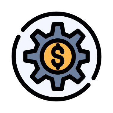 dişli vektör renk çizgisi simgesi