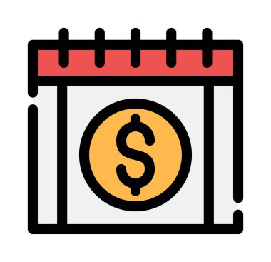 Takvim simgesi vektör illüstrasyonu