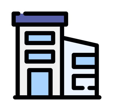 İnşaat ikonu. Beyaz arkaplanda izole edilmiş web tasarımı için ana yapı inşa vektör simgesi