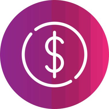 Dolar işareti vektör simgesi