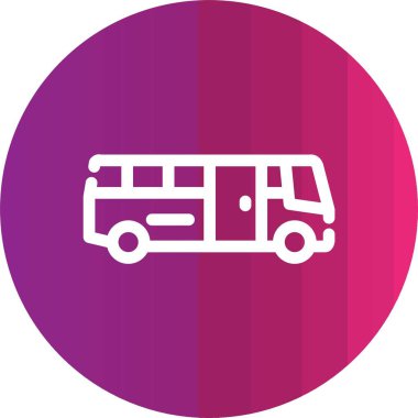 otobüs simge vektör çizim