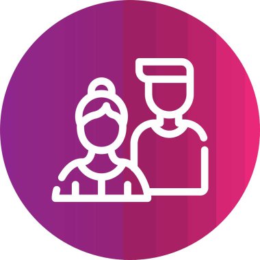 güzel avatar kadın kabartma vektör simgesi