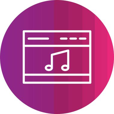 Benzersiz Müzik Vektörü Glyph Simgesi