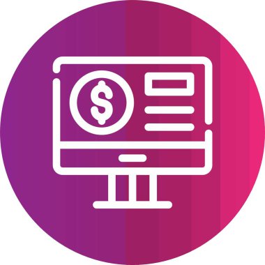 İş ve finans simgesinin vektör illüstrasyonu