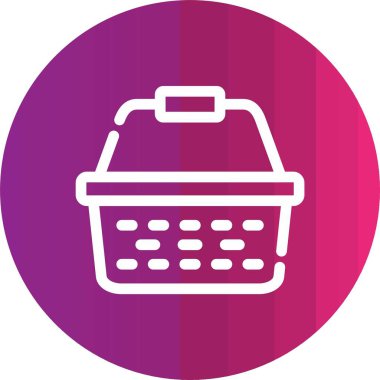 Kişisel ve ticari kullanım için sepet vektör simgesi simgesi vektör çizimi..