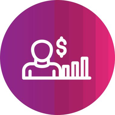 İş ve finans simgesinin vektör illüstrasyonu