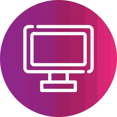 Bilgisayar. Web simgesi basit illüstrasyon