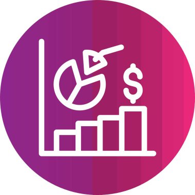 İş ve finans simgesinin vektör illüstrasyonu