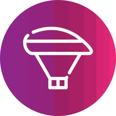 Hava balonu simgesinin vektör illüstrasyonu