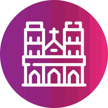 Modern kilise simgesinin vektör illüstrasyonu