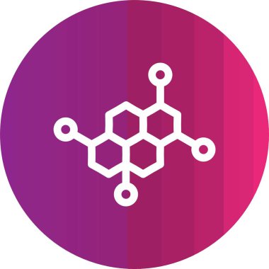 vektör molekül simgesi, basit illüstrasyon