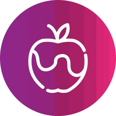 elma ikonu vektör illüstrasyonu