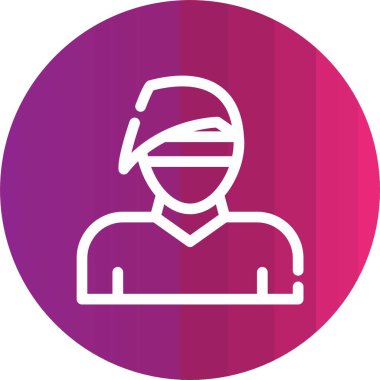 Maske takan bir kadının vektör çizimi