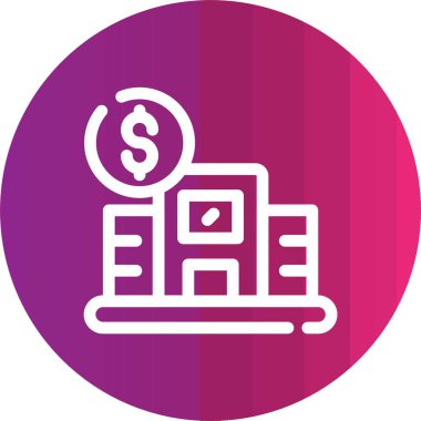 İş ve finans simgesinin vektör illüstrasyonu