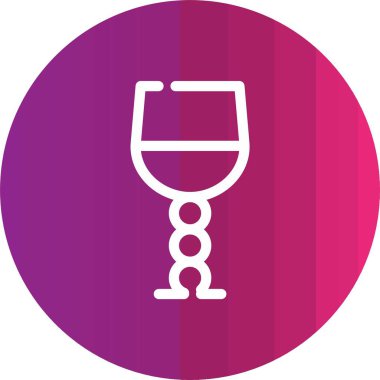 Sulu bir şarap kadehinin vektör çizimi