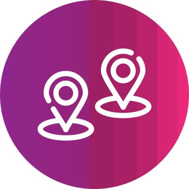 Bir harita simgesinin vektör illüstrasyonu