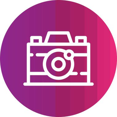 Kamera simgesinin vektör illüstrasyonu