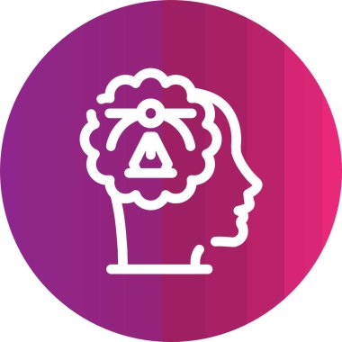 vektör insan beyni simgesi