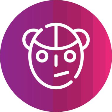 yabancı yüz simgesi, dış hat vektörü