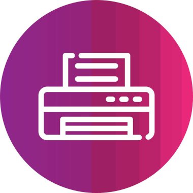 Yazıcı. Web simgesi basit illüstrasyon