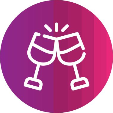 şarap cam ikonu vektör illüstrasyonu