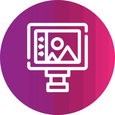 vektör lcd simgesi illüstrasyonu