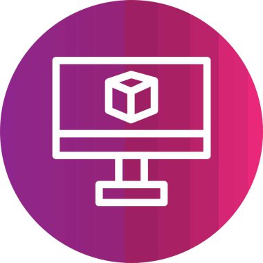 Dizüstü bilgisayar simgesinin vektör çizimi