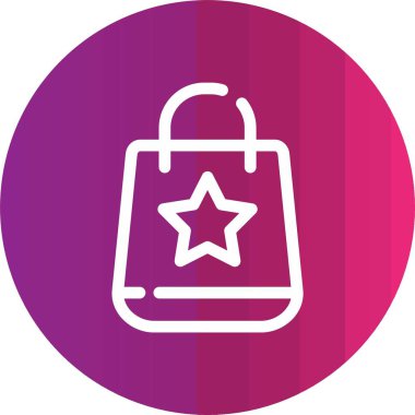 Çanta simgesinin vektör illüstrasyonu