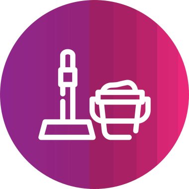 Temizlik ve web simgesi için vektör illüstrasyonu