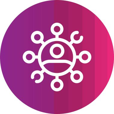 Benzersiz ağ vektör simgesi