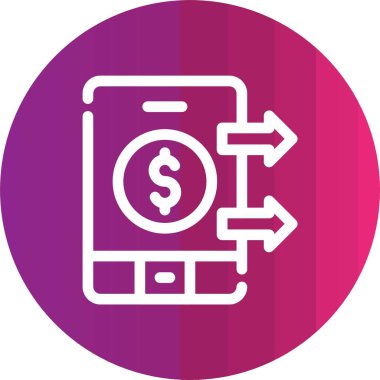 Eşsiz dolar para vektör simgesi