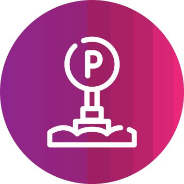 Trafik işareti vektör renk simgesi