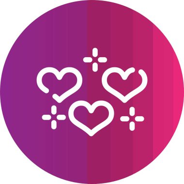 Kalp ikonu vektör illüstrasyonu