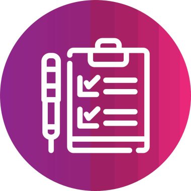 Kontrol listesi. Web simgesi basit illüstrasyon