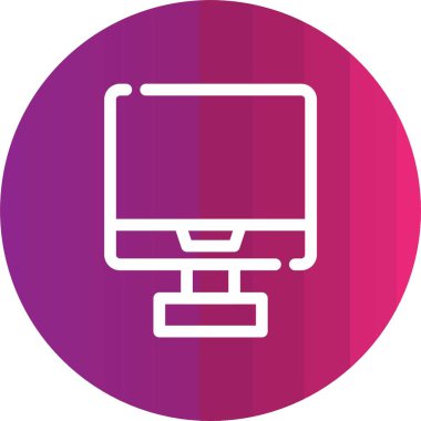 Monitör. Web simgesi basit illüstrasyon