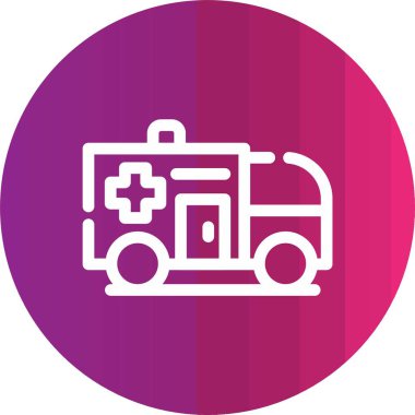 ambulans vektör simgesi modern basit tasarım