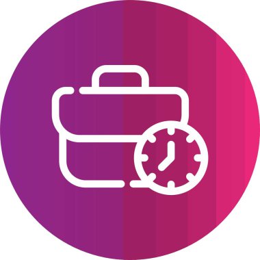 Modern saat simgesinin vektör illüstrasyonu