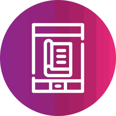 Belge simgesinin vektör illüstrasyonu