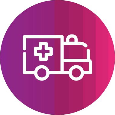 Ambulans simgesinin vektör çizimi