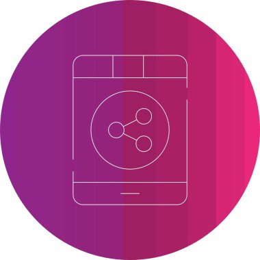 vektör illüstrasyonu, akıllı telefon basit simgesi