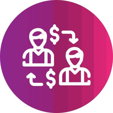 İş ve finans simgesinin vektör illüstrasyonu