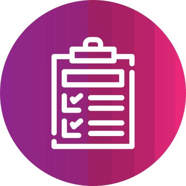 Kontrol listesi simgesi vektör illüstrasyonu